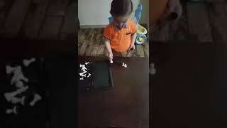 baby learning chess