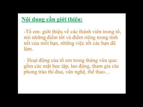 TIẾNG VIỆT - Giới thiệu về hoạt động tồ em với đoàn khách