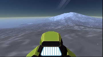Unity Procedural Planets - Mothership, Vehicle, and Player Test