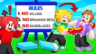 My Brother Made A Bedwars Server With RULES, So I BROKE THEM ALL! (Roblox Bedwars)