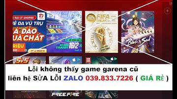 Không tìm thấy game blade and soul Fifa online 4 trên garena và cách sửa lỗi