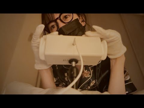 [ASMR] 耳マッサージして寝ようね😴 / 綿手袋、ゴム手袋、睡眠導入 / Cotton gloves, rubber gloves, Sleep induction
