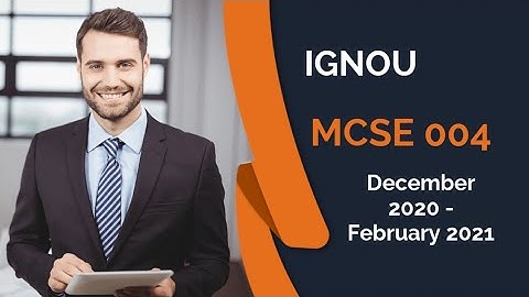 MCSE-004 | Numerical and Statistical Computing | December 2020 | MCA IGNOU | SelfStudies #mcse004