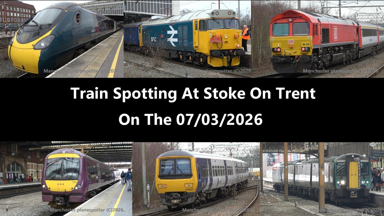 Train Spotting At Stoke On Trent On The 07/03/2026