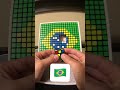 Rubik&rsquo;s cube flags! Japan, Brazil, and Canada! #flag #rubikscube
