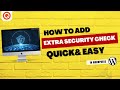 How to add an extra security check with wordpress quiz plugin