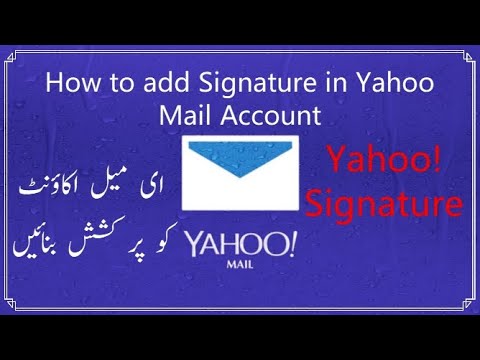 yahoo signature mail create add