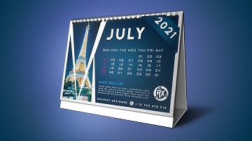 Creative Desk Calendar Design | Professional Calendar | Photoshop Tutorial