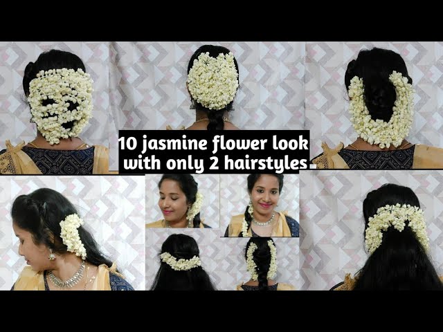 18 Indian Wedding Hairstyles with Jasmine Flowers | Indian hairstyles,  Indian wedding hairstyles, Hairstyles kerala