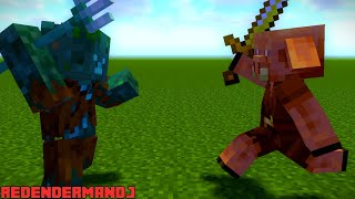 PIGLIN ARMY vs DROWNED ARMY! - Minecraft [BEDROCK EDITION] Battles!