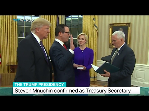 Video: Americký ministr financí Steven Mnuchin má slušný seznam výkonných producentských úvěrů v Hollywoodu