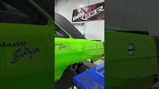 Twin turbo G3 Hemi powered Dart on the hub dyno! #mopar #twinturbo #boost