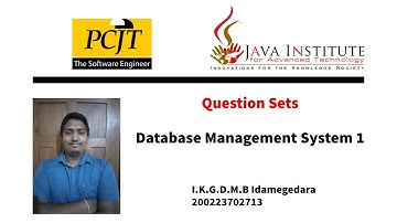 Question Set 06 | Database Management System | Java Institute