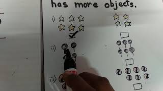 Tick(✓) the group that has more objects.