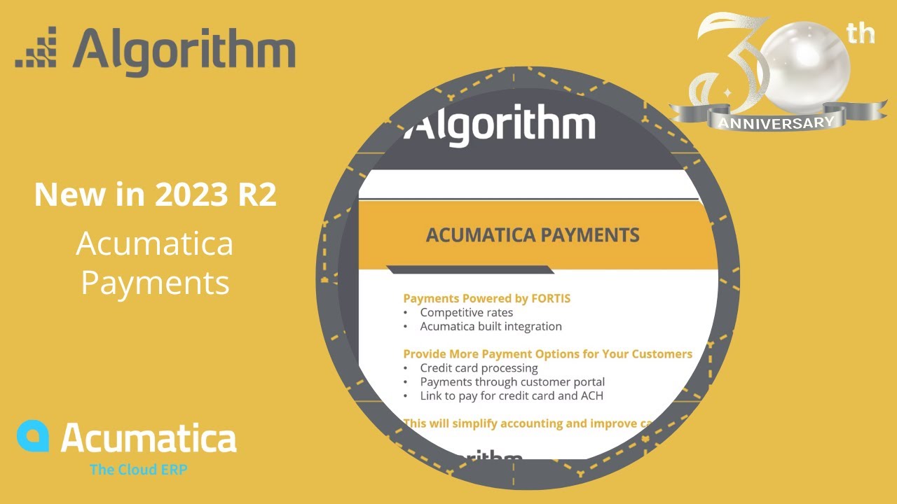 What's New in 2023 R2: Acumatica Payments