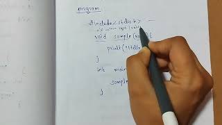 Functions in C.Function with no argument and no return value.