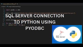 Connecting SQL Server with Python using pyodbc