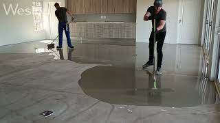 Application of Self Leveling Screed + Installation of LVT Flooring