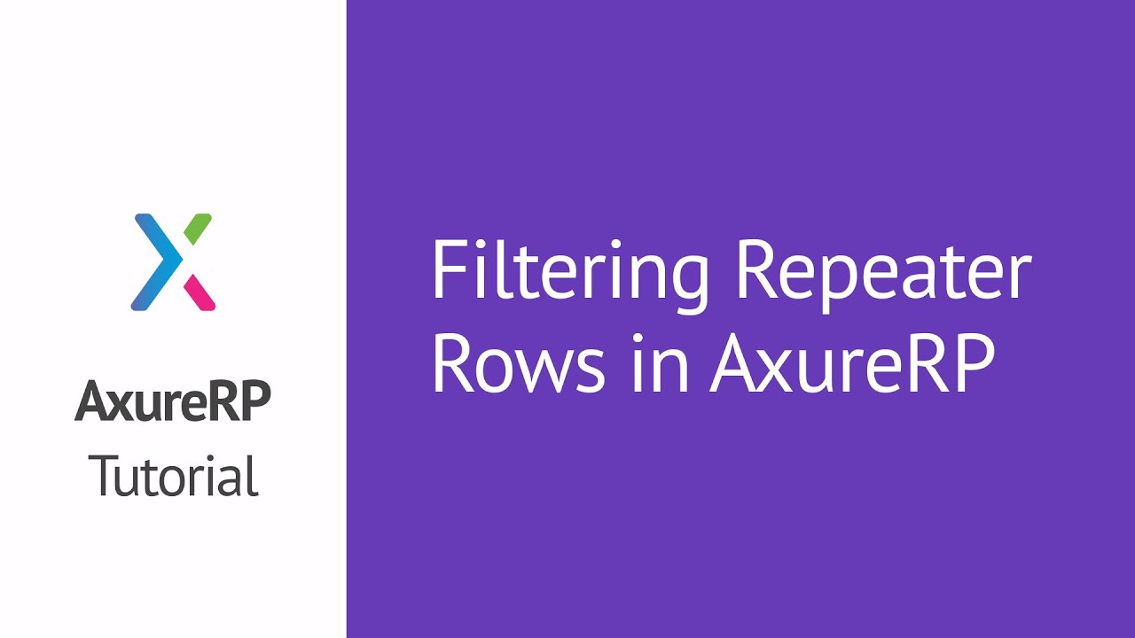AxureRP 9 Tutorial: How to filter a list using repeater - YouTube