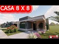 Casa 8 x 8 m / House 8 x 8 m / Rumah 8 x 8 m