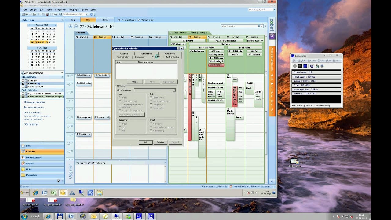 Del kalender i Outlook - YouTube