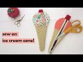 How to sew an ice cream-shaped zipper pouch! Sew cute!!