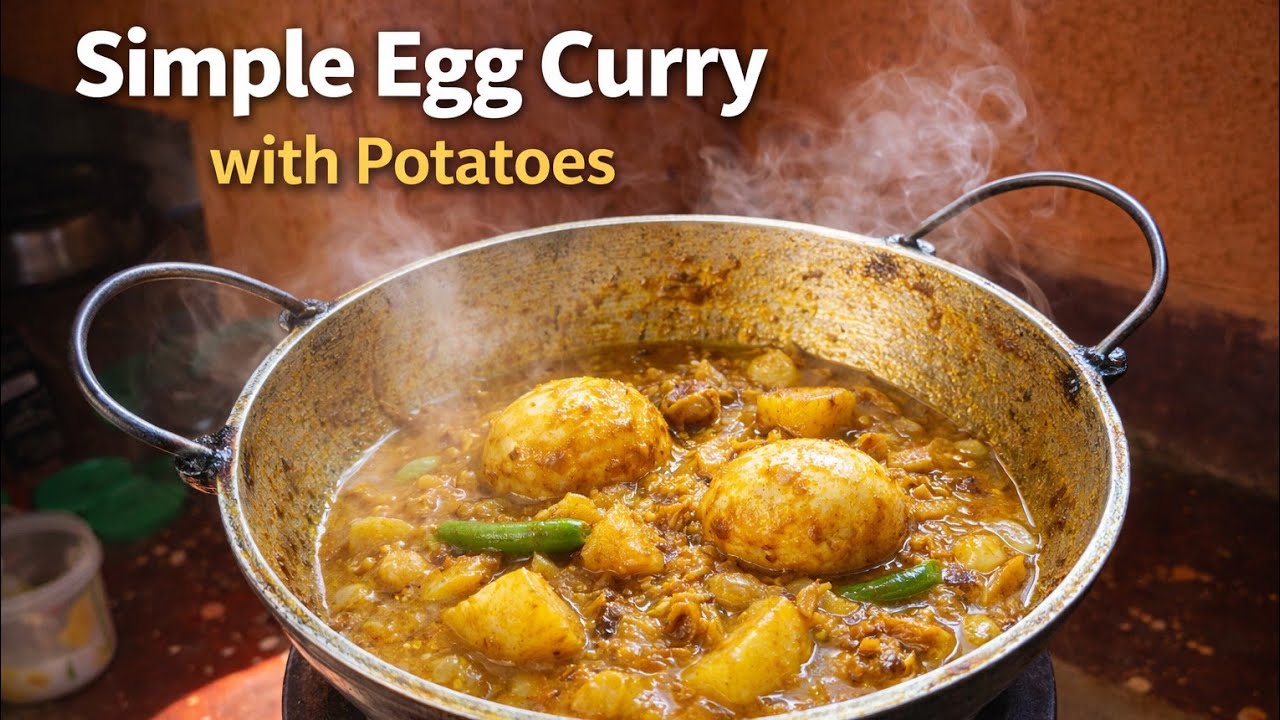 Simple Egg Potato Curry | Sohoj Dim Alu Torkari || Cooking with RiSu 