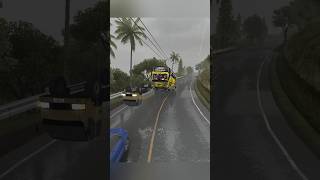 Moments Of The Bus Vs Septic Tank Truck Collision That Caused The Truck To Flip shorts bussid