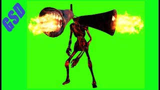 Siren head Lava Upgraded Green Screens | Trevor Henderson Fan Made