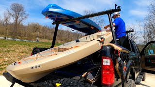 Loading Kayaks onto Truck Bed Rack by yourself  Lifetime Teton | 一人でフルサイズピックアップトラックにカヤック2台を搭載する手順 by アメリカ田舎生活 305 views 2 years ago 6 minutes, 21 seconds