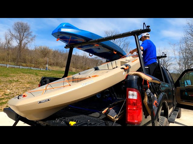 Loading Kayaks onto Truck Bed Rack by yourself Lifetime Teton