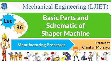 L 36 Basic Parts and Schematic of Shaper Machine | Manufacturing Processes | Mechanical