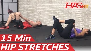 15 Min Hip Stretches: Hip Stretching Exercises for Hip Pain  Hip Stretch & Rehab Mobility Drills