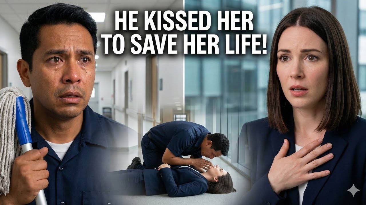 Single Dad Janitor Kissed A Billionaire To Save Her Life — And Then Everything Changed