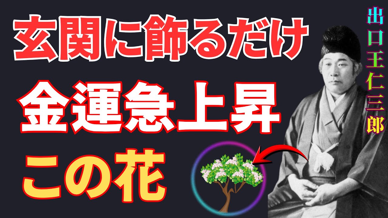 【出口王仁三郎】【玄関にこの花を飾るだけで金運が急上昇！開運の花5選と絶対NGな花｜風水 |朗読 |偉人の言葉｜開運 | 歴史の偉人