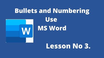 How to Use Bullets and Numbering in MS Word 2016 | Hindi/Urdu | Class 3