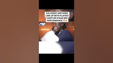 Kai cenat and dabo links up with Playboi carti on stage at rolling loud