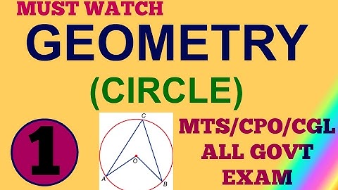 SSC CGL/mts/cpo/chsl Exam Preparation Maths Tricks 2017: Geometry (Circle-I)