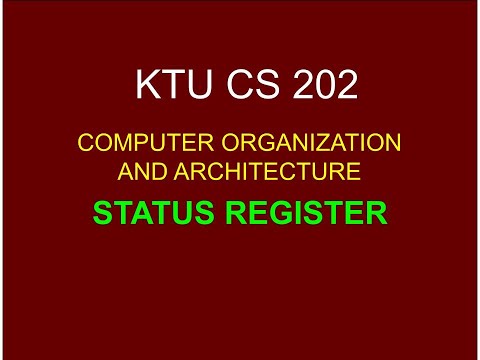 status register (KTU COA Syllabus)