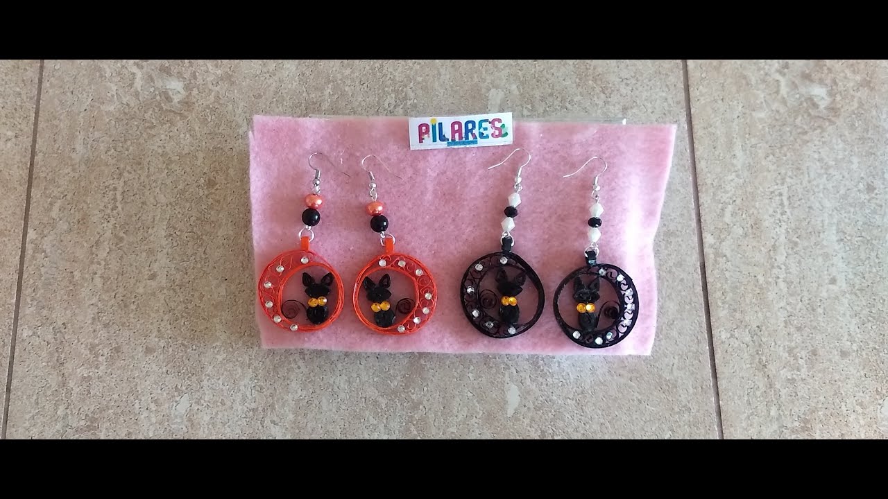 ARETES DE GATITO CON TÉCNICA DE OLA FILIGRANA