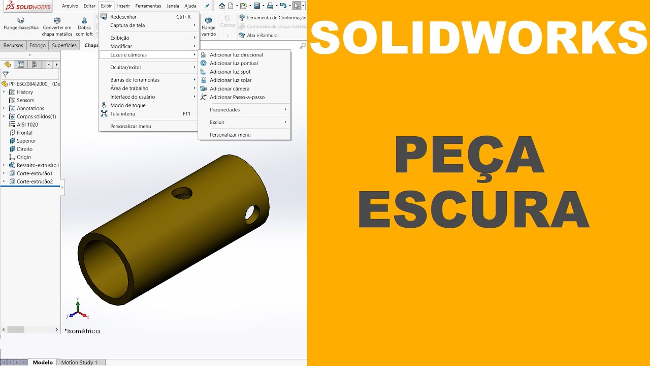 SOLIDWORKS: COMO CLAREAR UMA PEÇA OU MONTAGEM