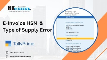 E-Invoice HSN & Type of Supply Error in TallyPrime