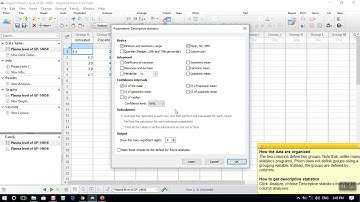 Descriptive Statistics with Prism