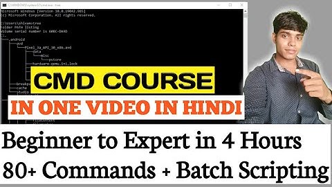 Learn Full CMD | in One Video  | 80 Commands & Batch Scripting _ Command Prompt | Tutorial in hindi