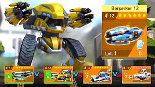 Berserker 12 vs Overdriver 12 vs Oracle 12 vs Carbine 12 vs Viper 12 with Zephyr - Mech Arena