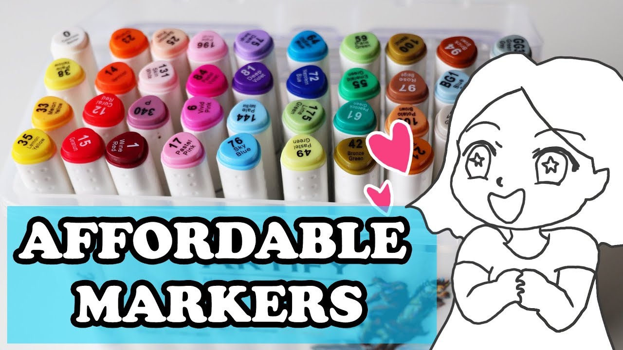 TESTING NEW AFFORDABLE MARKERS!! Artify Alcohol based markers / set of 40  colors 