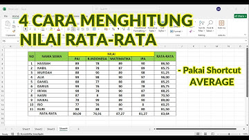 CARA MENCARI NILAI RATA RAT MENGGUNAKAN AVERAGE DI EXCEL