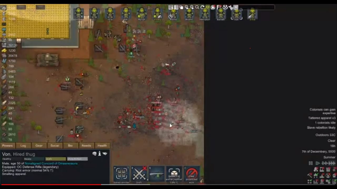 Rimworld evil evil mode first stream debug and cheats jumping