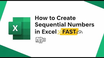 How to create sequential number in Excel FAST