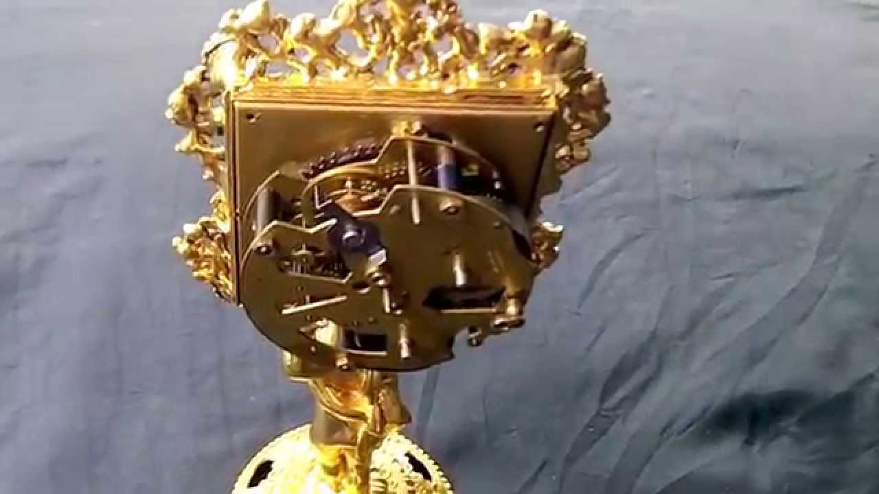 Antique German Gold Gilt Clock YouTube